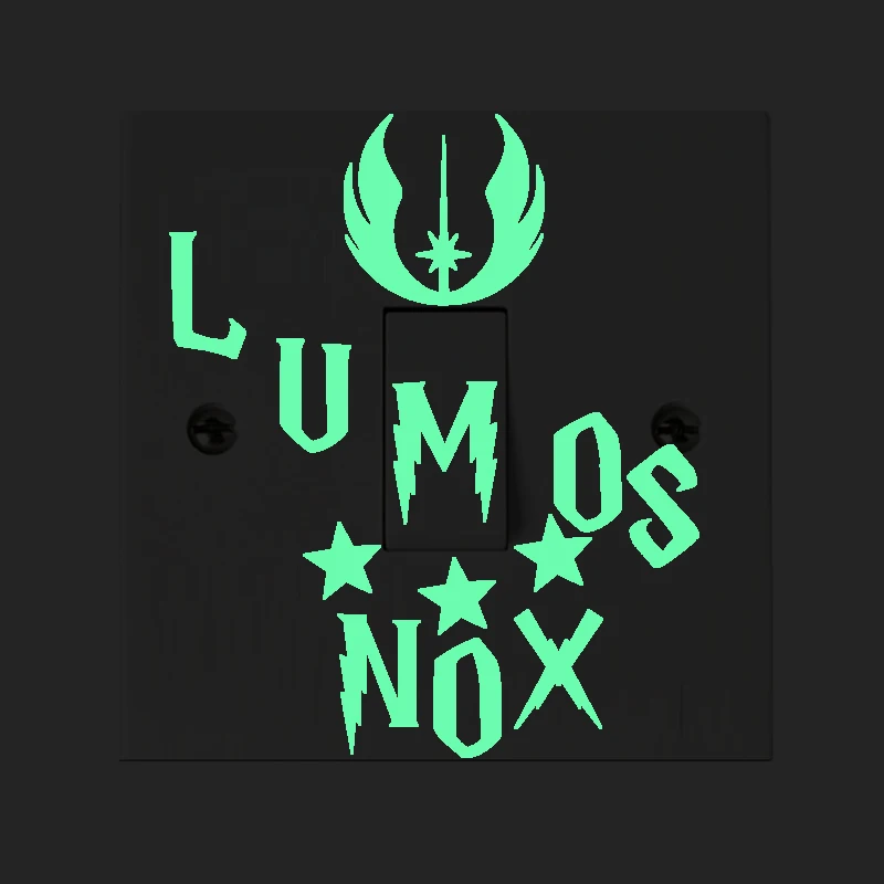 Мультфильм DIY Lumos nox люминесцентный Переключатель стикер светится в темноте звезда Наклейка на стену s для детской комнаты украшение домашний декор