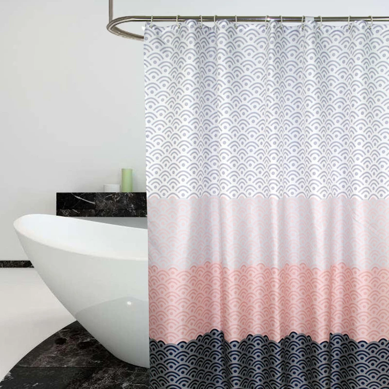 

Waterproof Shower Curtains Wifi Pattern Partition Bathroom Curtains Block Bath Bathtub Mildew Bath Curtain Screens with Hooks