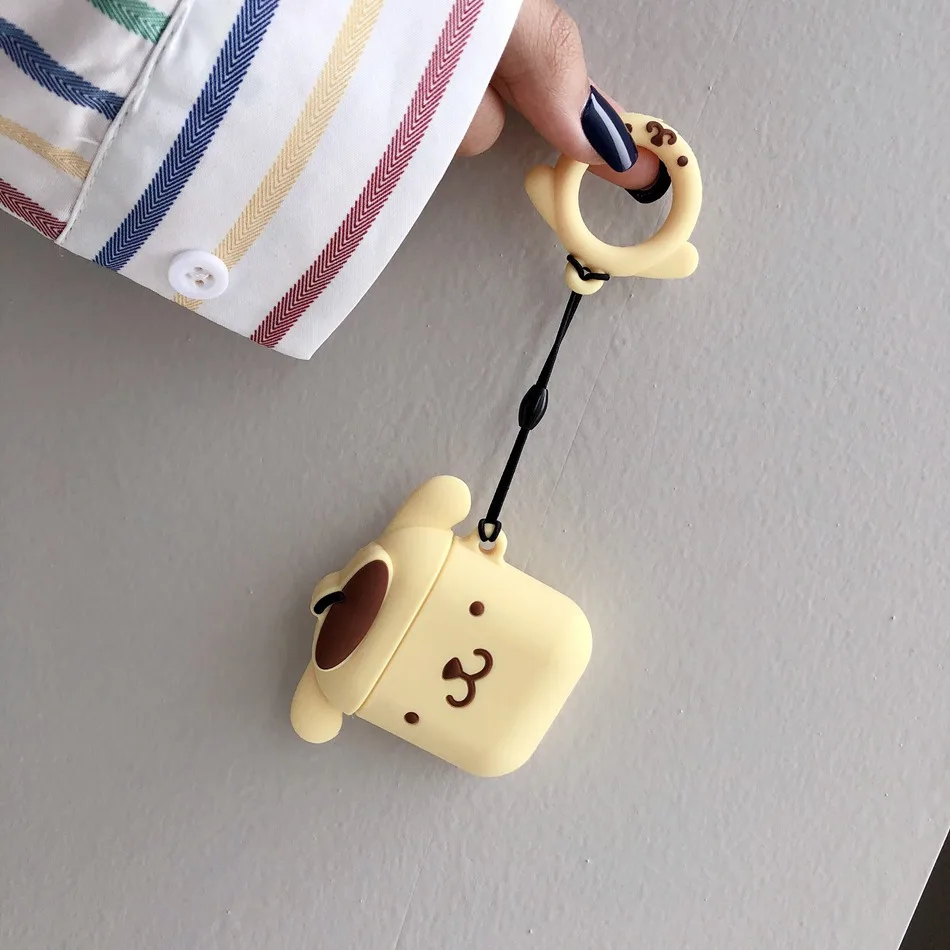 Чехол для AirPods милый мультяшный слон кожухи головных телефонов для Apple Airpods 2 забавные аксессуары защитный чехол с кольцом на палец
