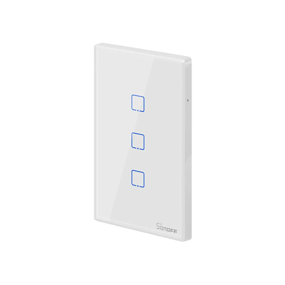 Sonoff T2 США Wifi настенный светильник сенсорный выключатель 1 2 3 банда TX беспроводной 433 МГц RF переключатель с дистанционным управлением панель работа с Alexa Google