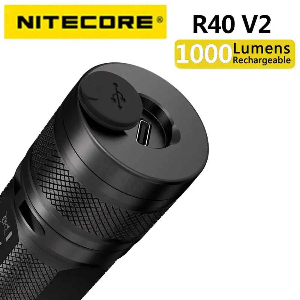 NITECORE R40 V2 1000 люмен Новый беспроводной зарядный поисковый светильник оснащенный