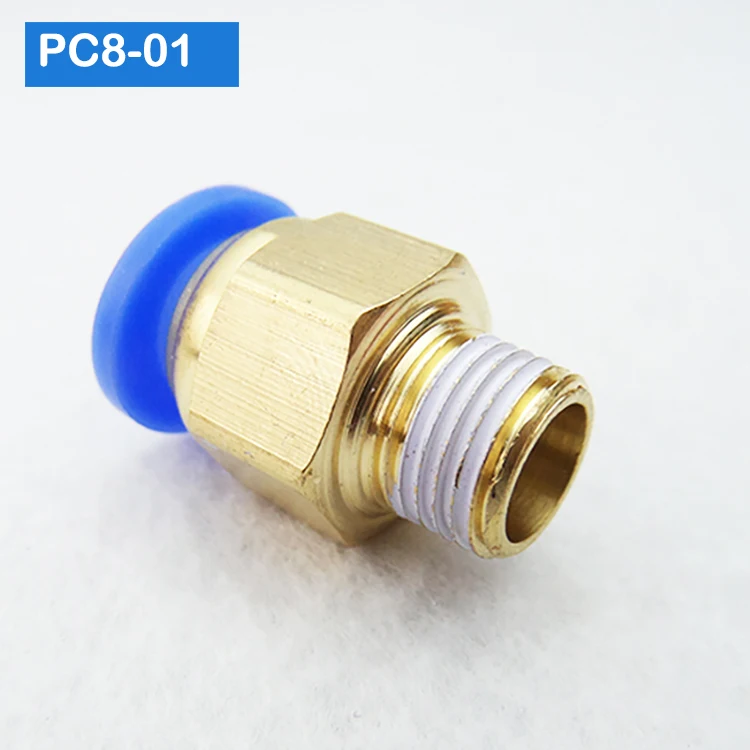 10 шт. BSPT PC6-01 PC6-02 PC8-02 PC4-m5 PC10-02 воздуха коннектор мужской шланг фитинги прямой пуш-ап в фитинги для пневматического соединения