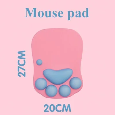 Удобный резиновый коврик для мыши с милыми мягкими кошачьими лапками 3D