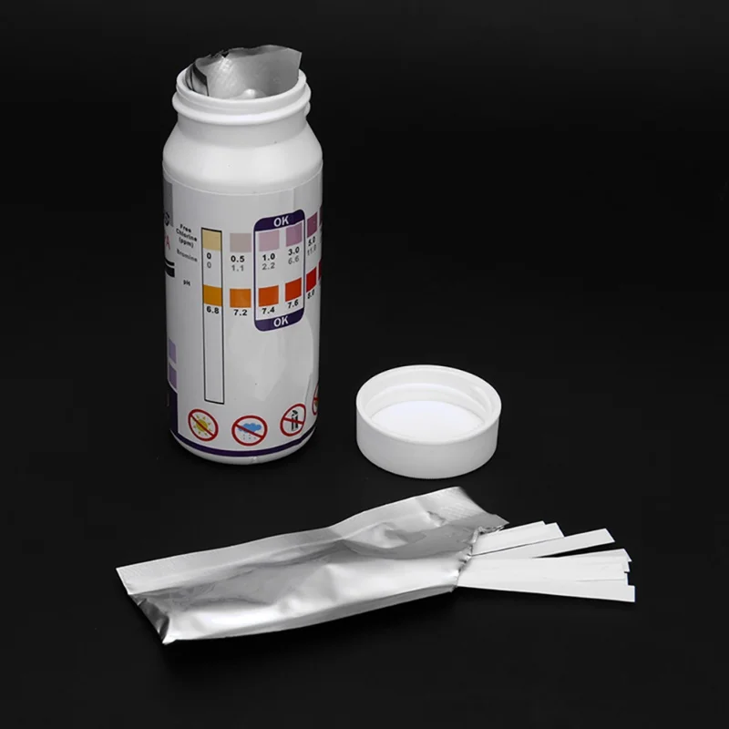 

6 in 1 Swimming Pool Test Strip SPA Chlorine PH Alkalinity Water Hardness Testing Paper