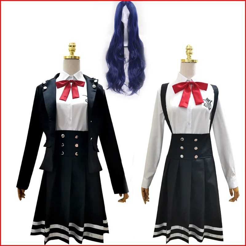 

Shirogane Tsumugi Cosplay Costume with Wig Danganronpa School Girl JK Uniform Women girls Anime Skirt Set Halloween Party Suit
