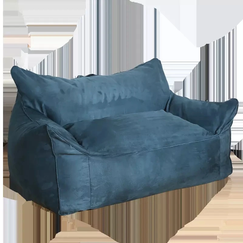

Suede Double Armchair Bean Bag Sofa Cover,new Indoor Beanbag Long Sofa Cover