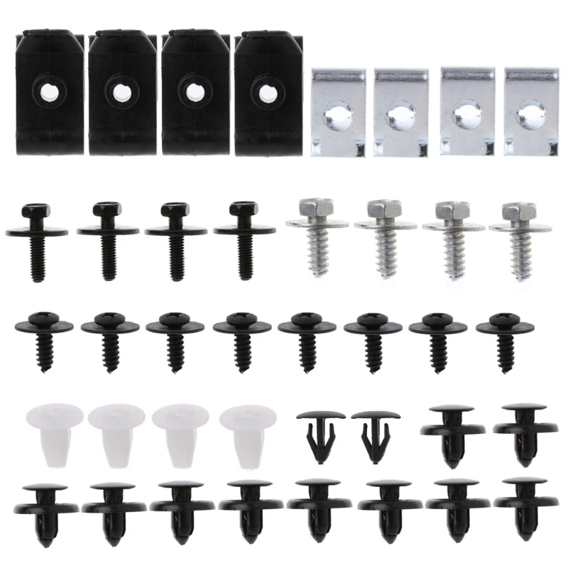 for Toyota Avensis Type T25 Car Clips Set Front Shell 40pcs Engine Undertray Bottom Shield | Автомобили и мотоциклы
