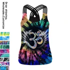 Женский жилет с символикой Ом NADANBAO, топ с 3D принтом мандалы, ацтекские круглые Топы на бретельках с цветочным принтом Омбре, модный сексуальный топ с открытой спиной