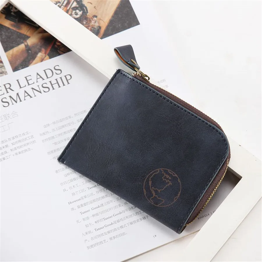 

Useful Mini Wallet Men Ladies Zipper Coin Purse Small High Grade Coin Credit Card Key Ring Wallet CP02C