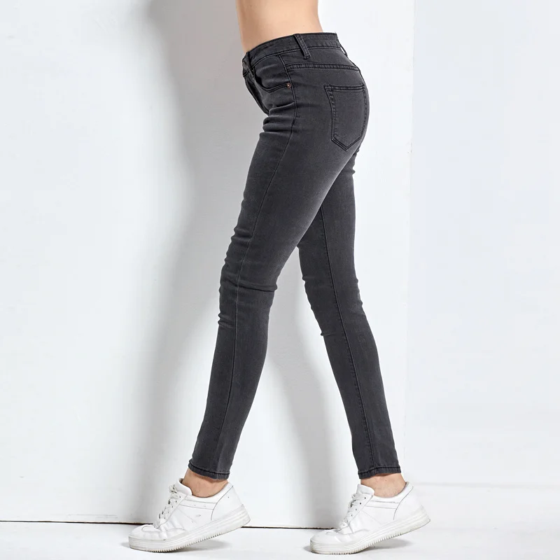 

Women's High Waist Jeans Skinny Jeans Woman Plus Size Black Mom Jeans Femme Pencil Denim Pants Vaqueros Mujer Spodnie Damskie