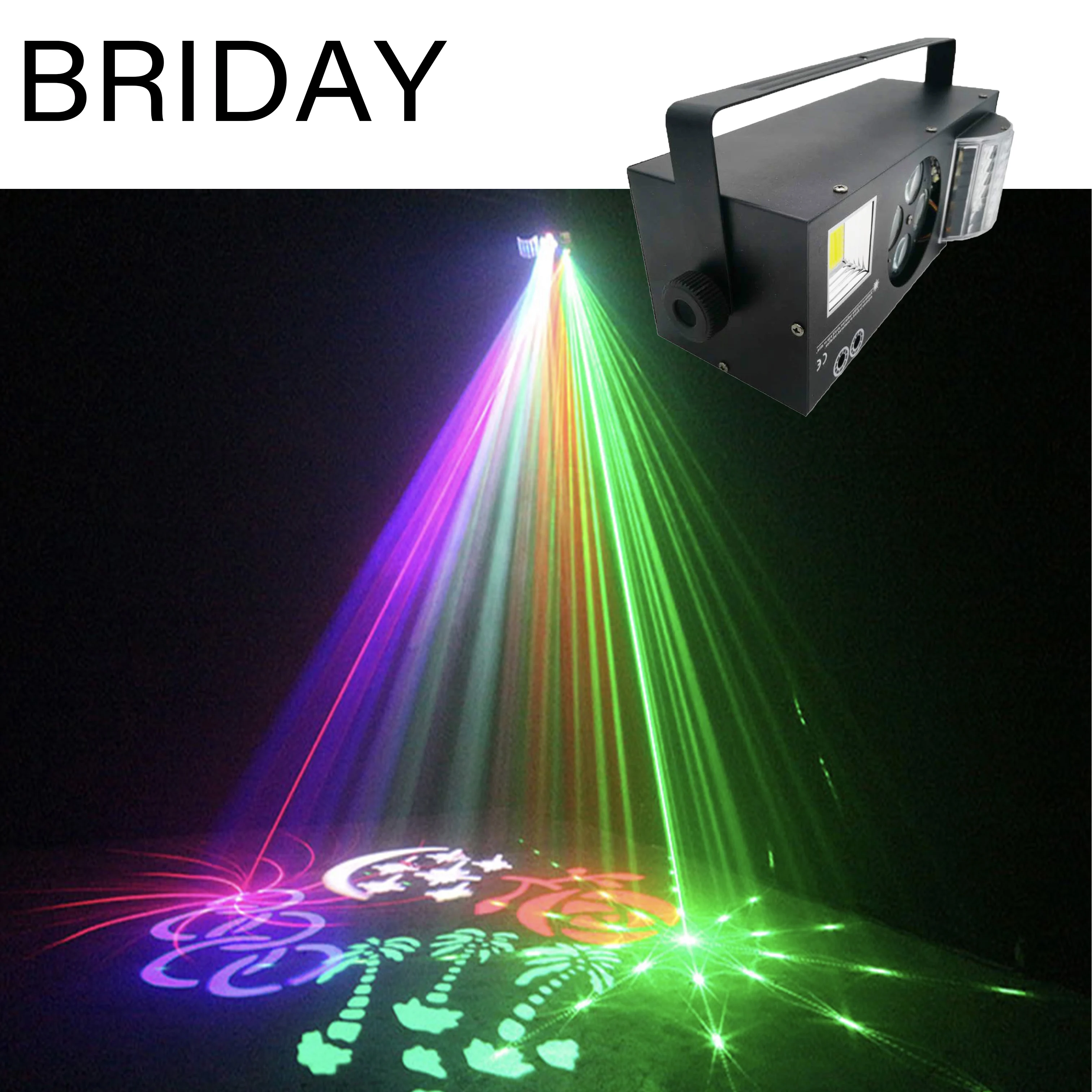 Светодиодный лазерный стробоскоп 4 в 1 DMX512 сценический эффект света хорошо