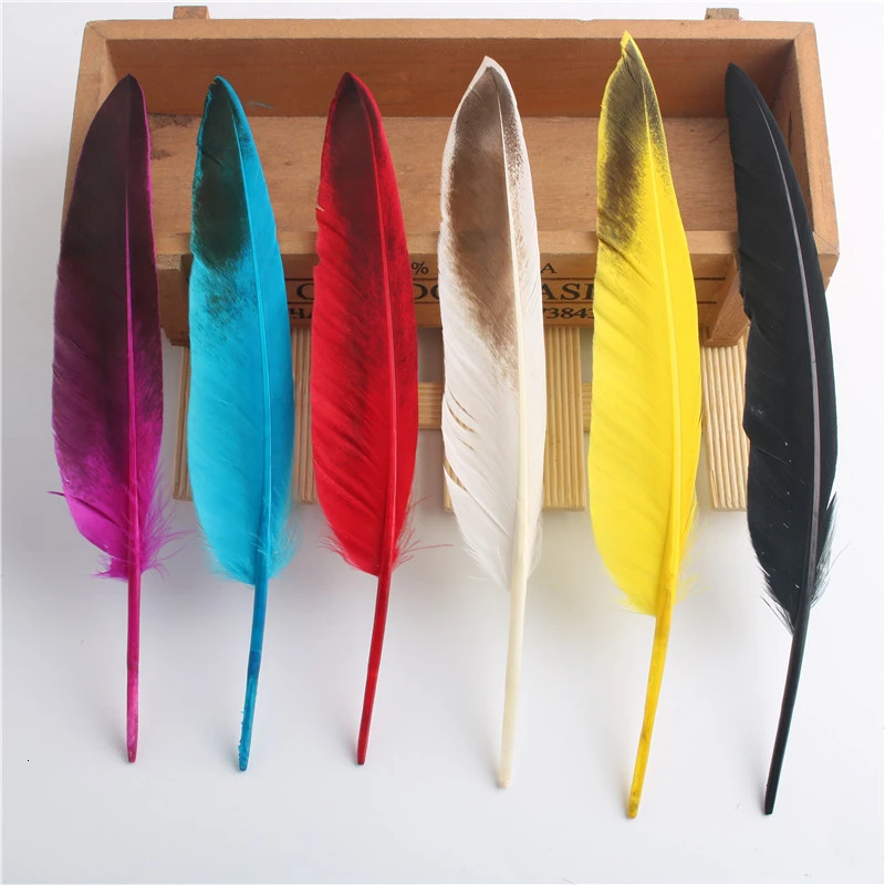 

Wholesale 10 Pcs/lot Natural Turkey Feathers For Crafts 6-8 Inches/15-20 Cm Goose Feather DIY Clothing Decor Accessories Plume