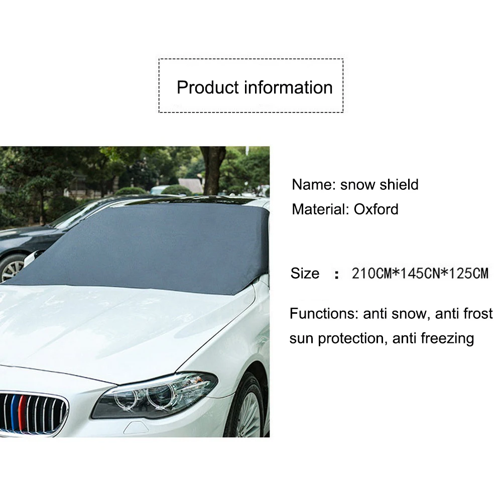 

Car Magnetic Sunshade Cover 210*125cm Car Windshield Snow Sun Shade Waterproof Protector Cover Car Front Windscreen Cover