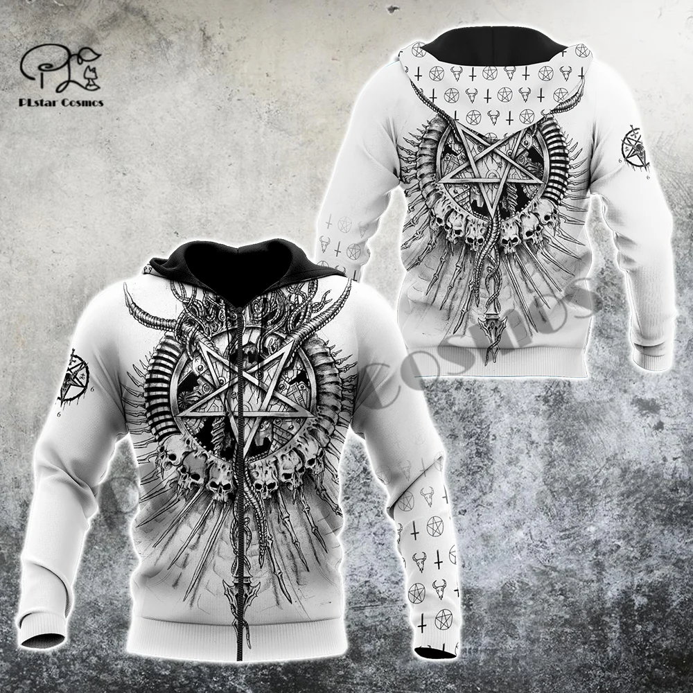 Новинка Модная уникальная уличная одежда PLstar Cosmos 3Dprint с изображением сатаны и