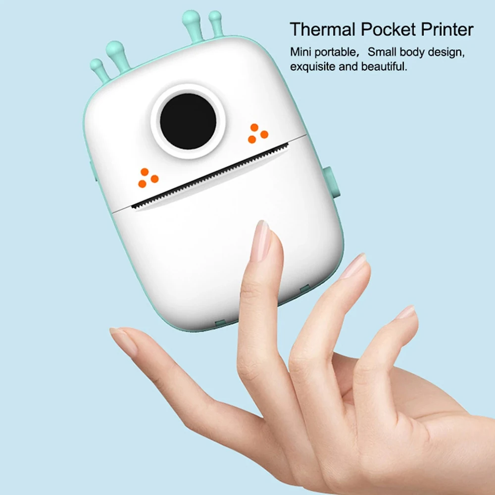 

Portable Printer Wireless Bluetooth Mini Printer for Phone Android iOS Receipt Memo Picture Photo Label List, with Thermal Paper