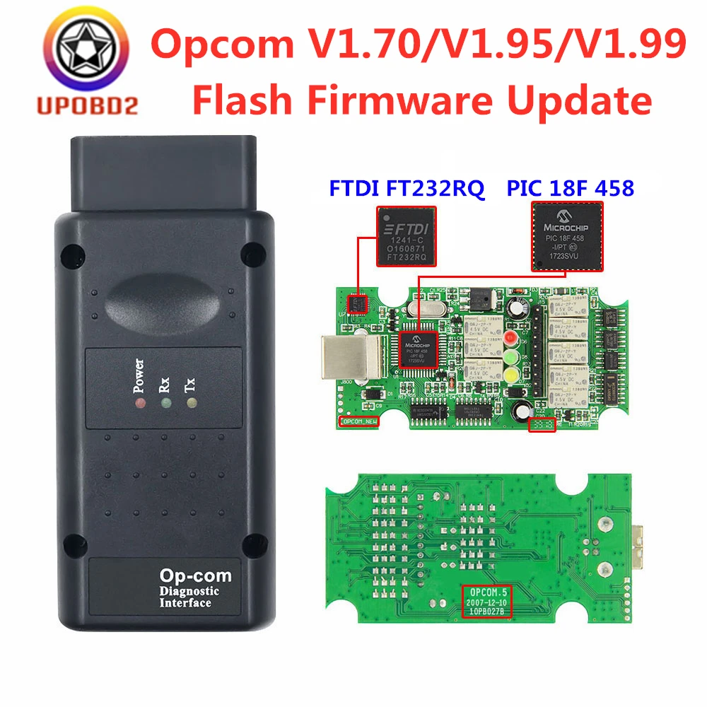 Новейший OPCOM V1.70 V1.95 V1.99 V1.59 PIC18F458 FTDI Flash обновление прошивки OP-COM OBD2 диагностический