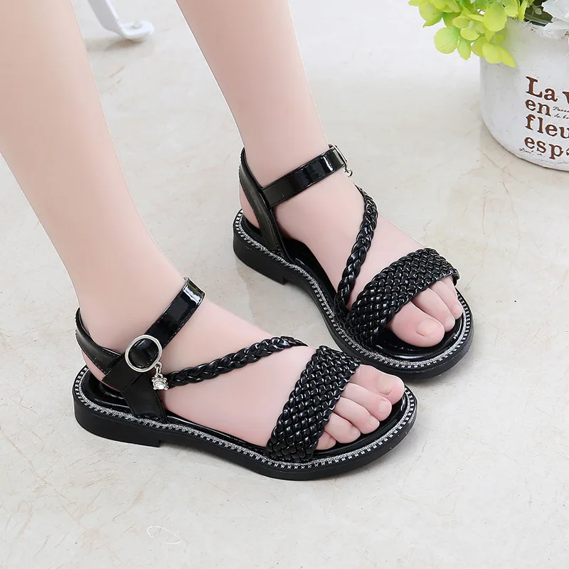 

Children Summer Beach Sandals Sport Girl Sandals Kids Princess Shoe Fashion Weave Sandals 2021 3 4 5 6 7 8 9 10 11 12 Year Old