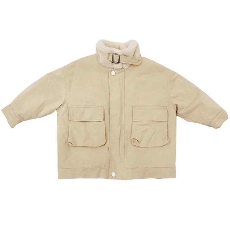 

Girls Plus Fleece Jacket Children's Winter Clothing Thickened Warm Baby Korean Windbreaker 1-4-6-8-10-14 Years Winter 2020 New