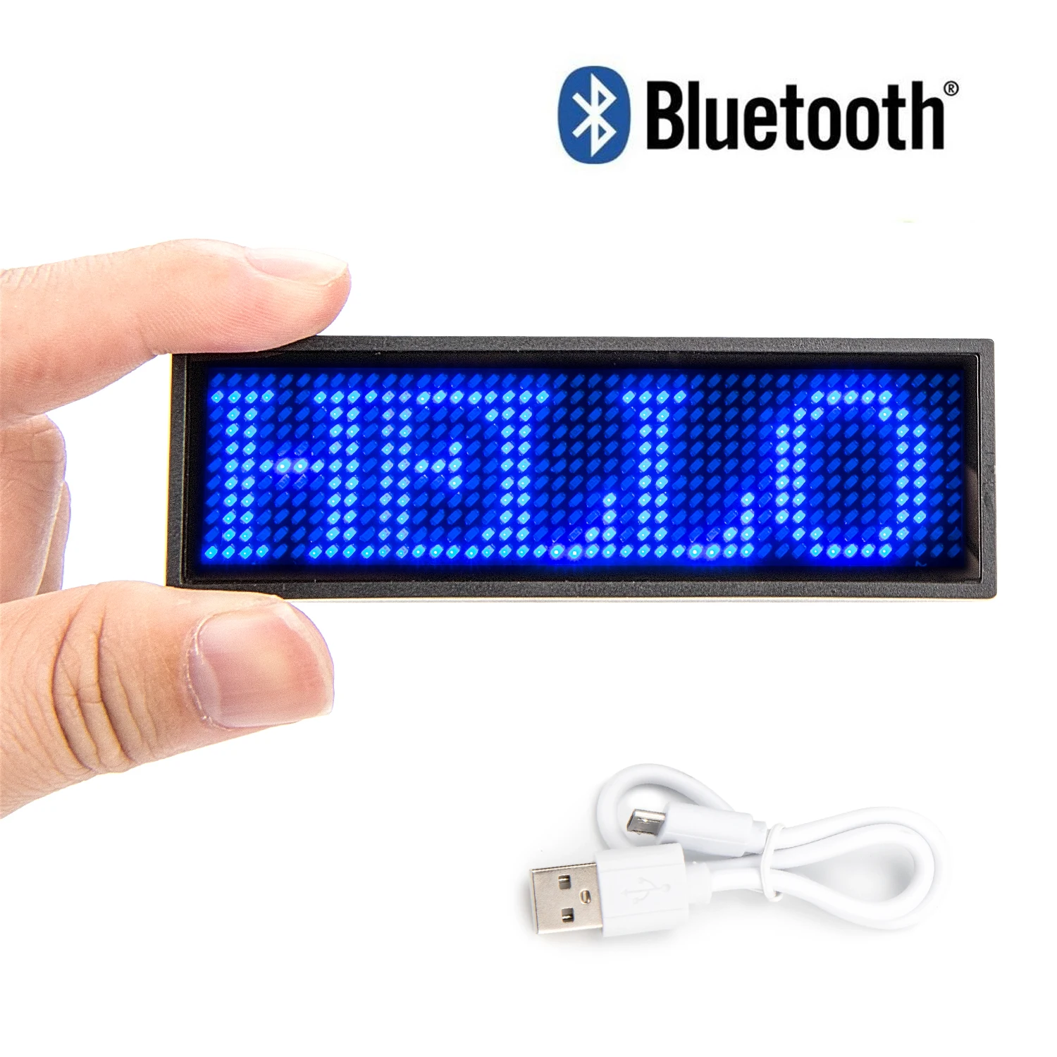 Bluetooth синий светодиодный программируемый значок с именем USB программированием *