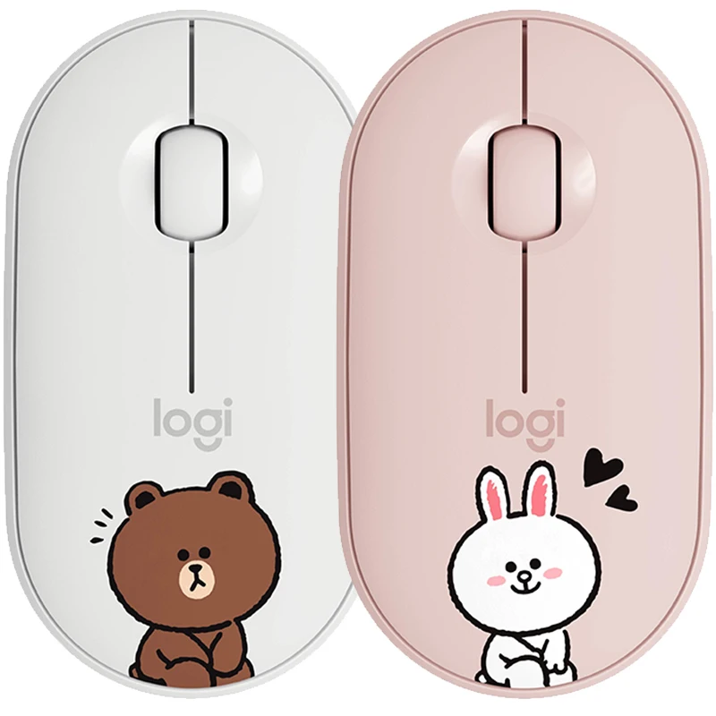Мышь Logitech Cuty Pebble Mute Mouse беспроводная мышь для ноутбука Bluetooth друзей под названием
