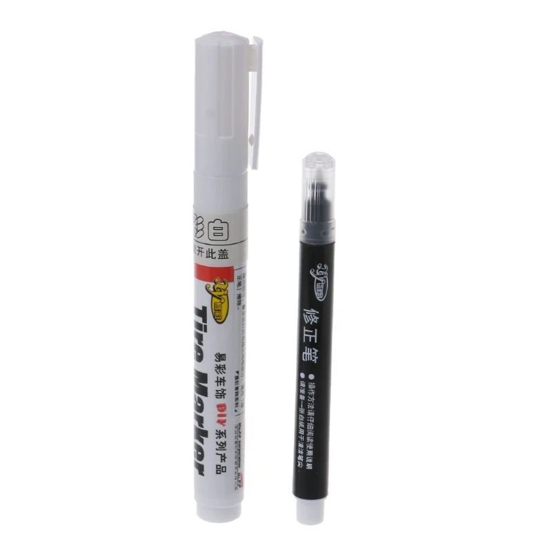 

1 Set of White-Color Permanent Tire Marker Pen for Car Tyre And Motocycle Tyre