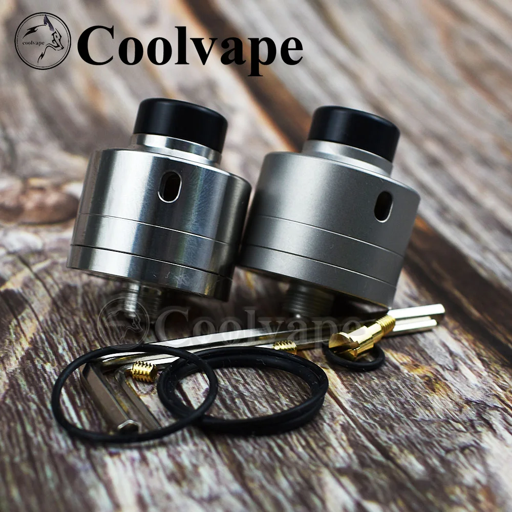coolvape haku Riviera RDA atomizer top fill tank 316ss 22mm Tank vs LA Dripper For THC Tauren Mod E Cigarette Vaporizer | Электроника