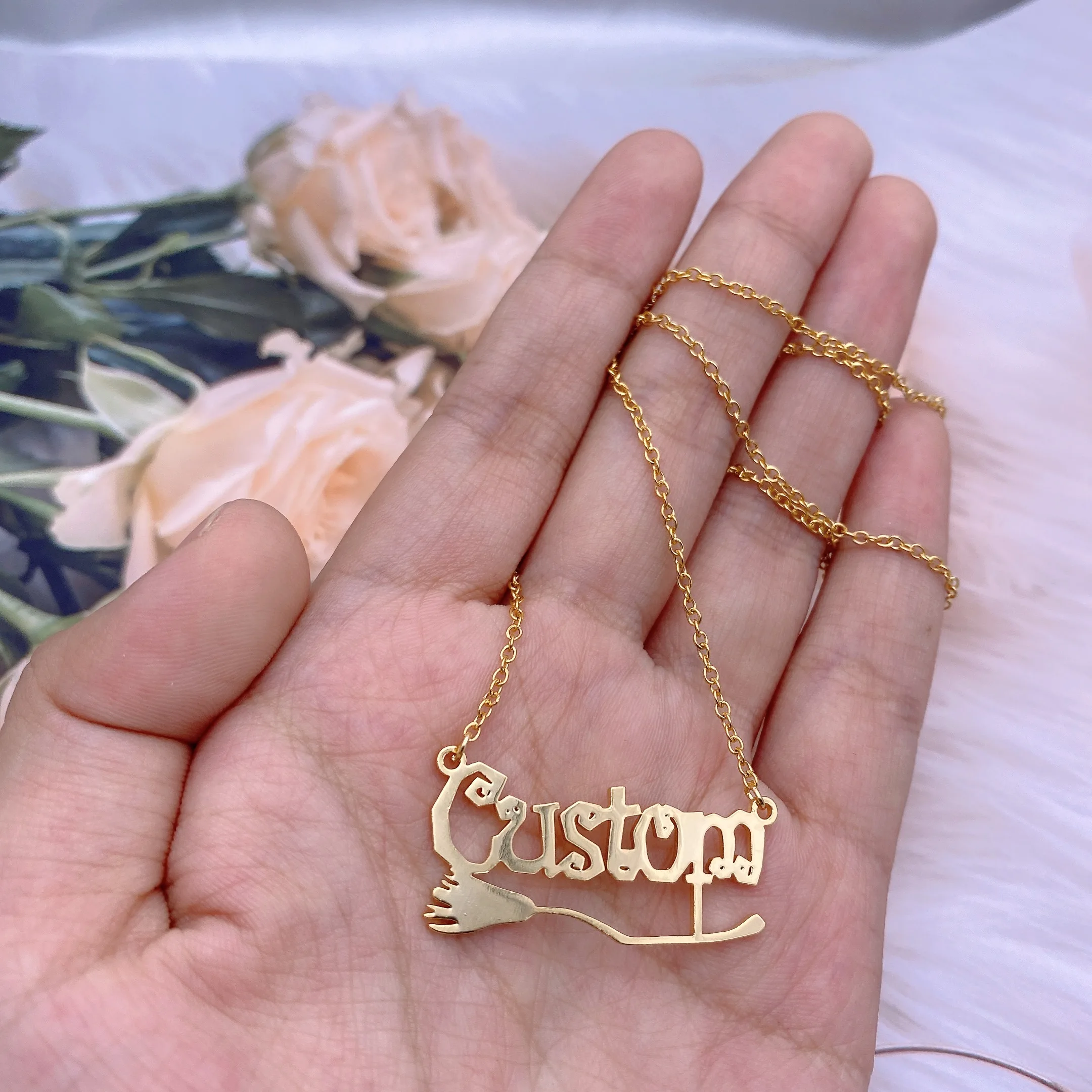 

Name Chain Necklace Custom Name Necklace Customized Birthday Gifts For Children Women Necklace