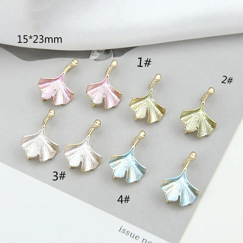 Аксессуары ручной работы сделай сам сплав окрашенные распылением листья гинкго