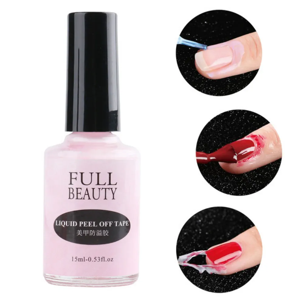 

15ml Nail Polish Liquid Peel Off Tape Protect Glue Varnish Anti-spill Latex Fast Dry Skin Care Nail Gel Anti Overflow Glue