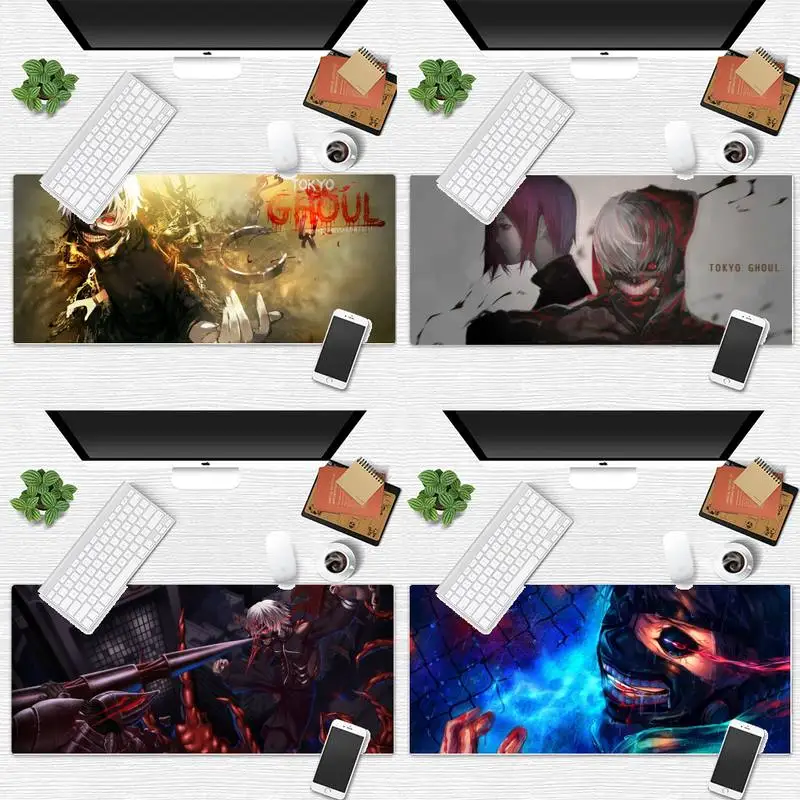 

Tokyo Ghoul Customized Laptop Anime Mouse Mat Desk Table Protect Game Office Work Mouse Mat pad X XL Non-slip Laptop Cushion
