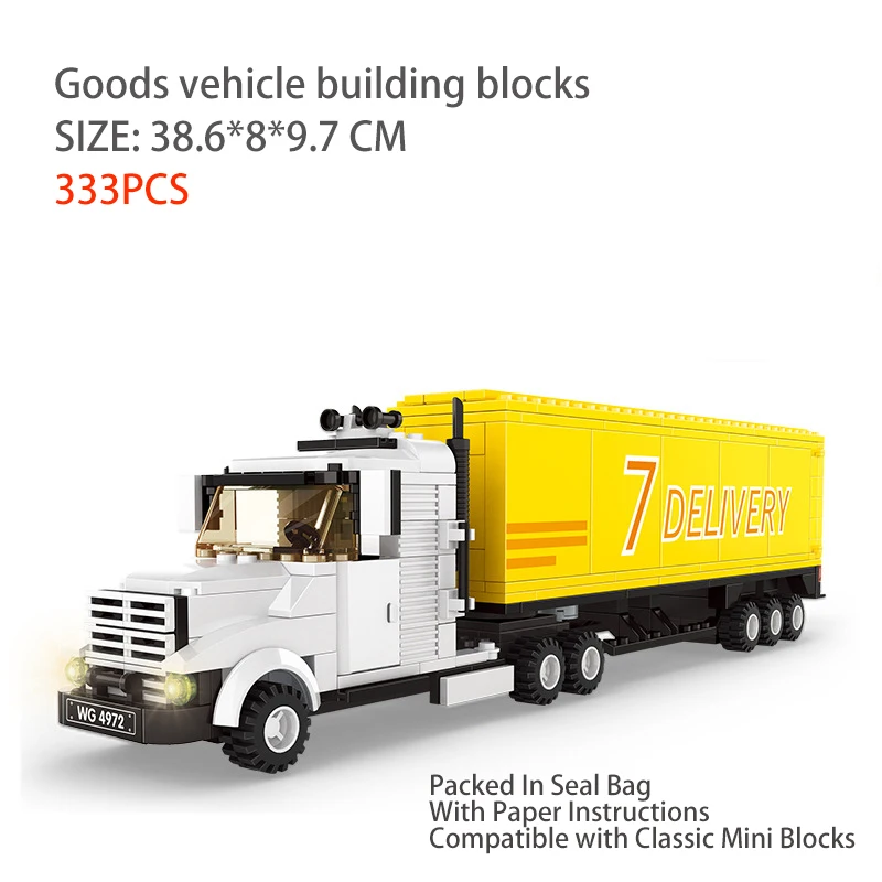 Trucks Model Building Blocks Compatible Technical City Vehicle Cargo Transport Car Boys Toys Mini Bricks Creative Children Gifts |