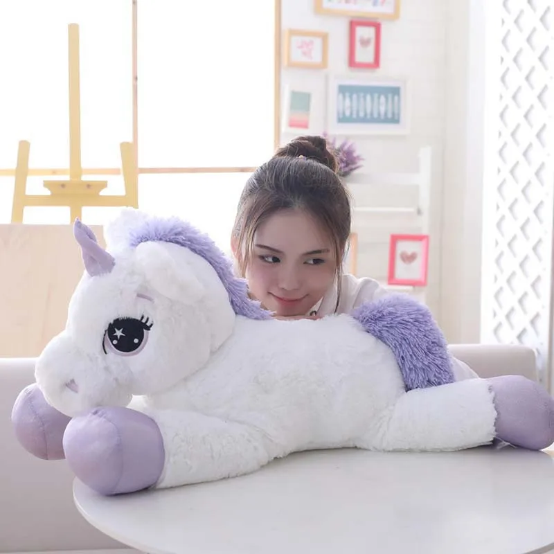 

Лидер продаж, Красивая Искусственная Радужная лошадь, прекрасная плюшевая игрушка, креативная Подушка для стула, мягкий детский подарок, кр...