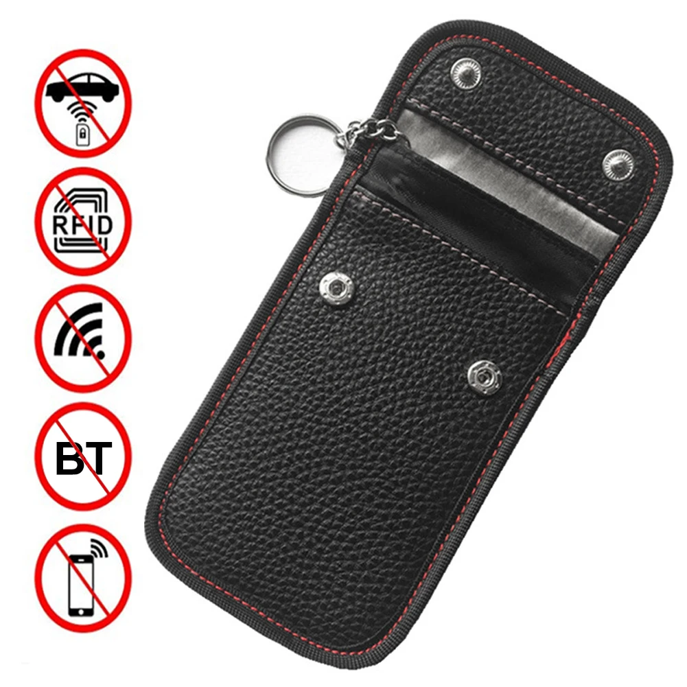 

Car Key Signal Blocker Case, Faraday Bag Signal Blocking Shield Case Anti-hacking Anti-thief Protector Pouch For Car Keys