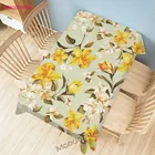 Декоративная Водонепроницаемая скатерть из хлопка и льна, с цветочным рисунком