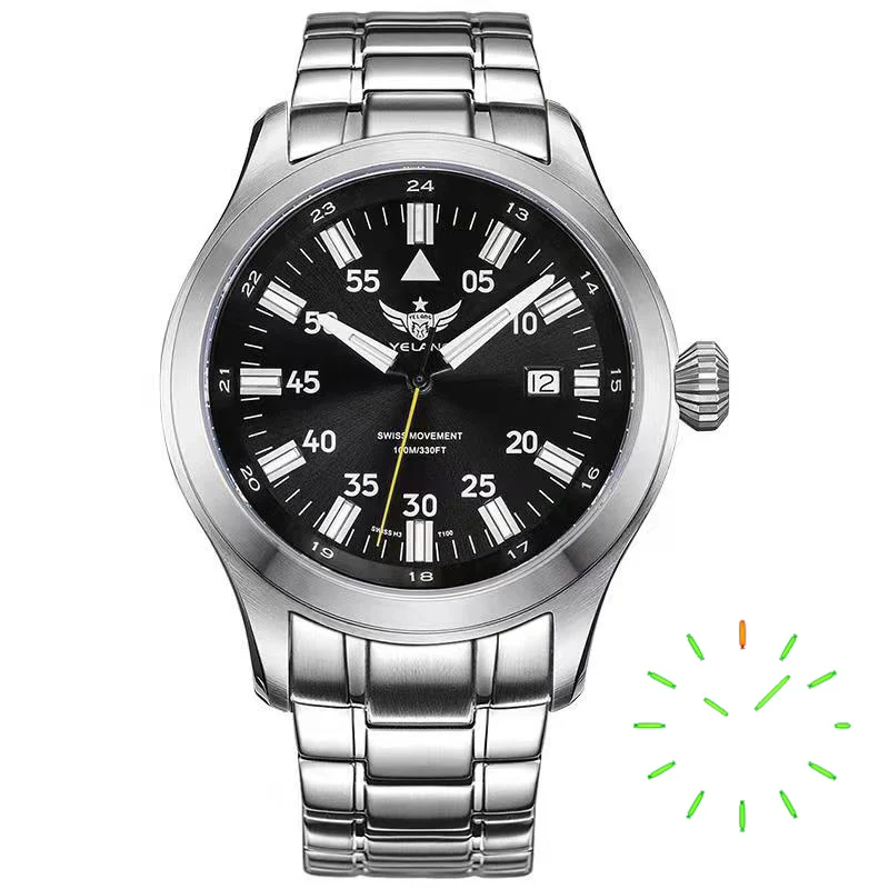 

Часы мужские кварцевые, из натуральной кожи, с сапфировым стеклом