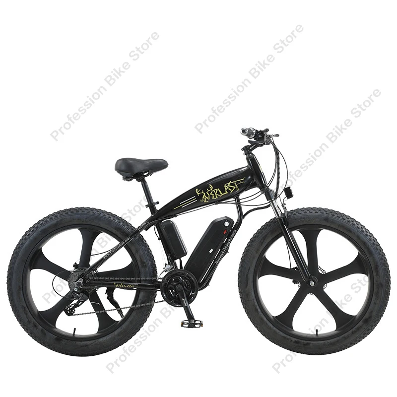 Verkaufen AKEZ 26 Zoll Rad Erwachsenen Elektrisches Fahrrad 750W 48V 13AH 27 Mit Variabler Geschwindigkeit E-Bike Berg Fett Biycle Snowmobile Elektromobil