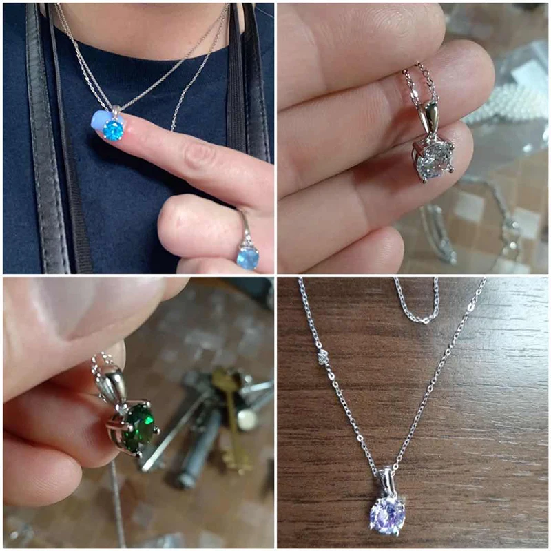 ORSA JEWELS 925 стерлингового серебра кулон ожерелье для женщин 12 Цвет месяц Lucky камень