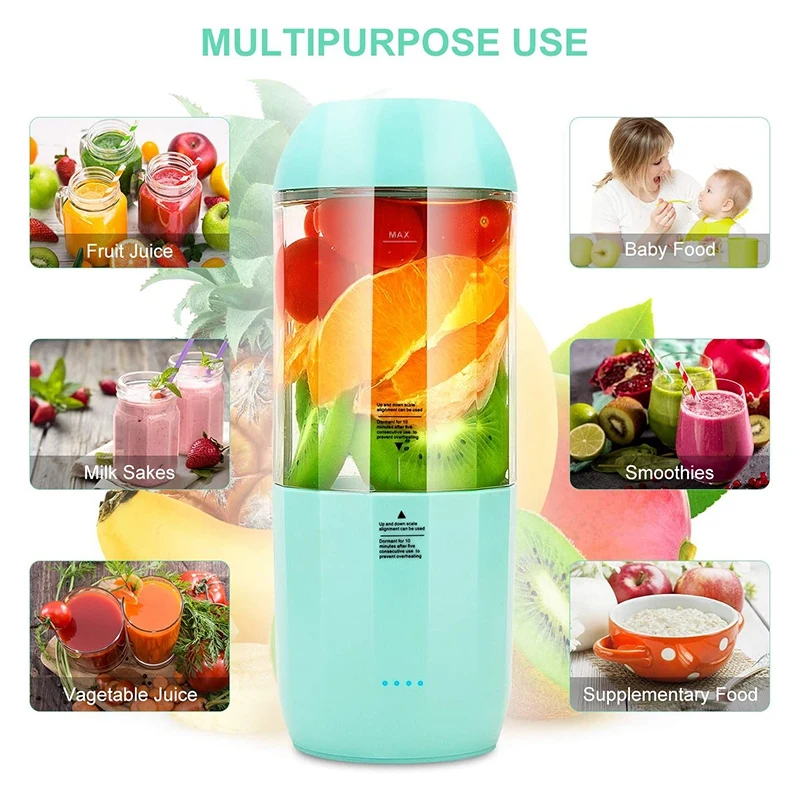 Beste Blender Smoothie Makers,Mini Draagbare Blender,Smoothie Shake Maker, Draagbare Blender,Fruit Mixer,380Ml