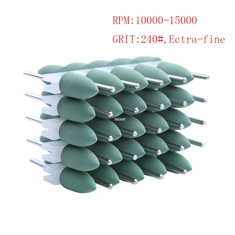 10pcs 2.35mm Silicone Rubber Polishers Dental burs Grinders Nail Drill Bits for Electric Manicure and Oral Polishing | Красота и