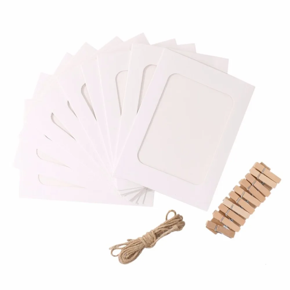 10 шт./компл. крафт бумага фоторамка DIY подвесная настенная Свадебные вечерние