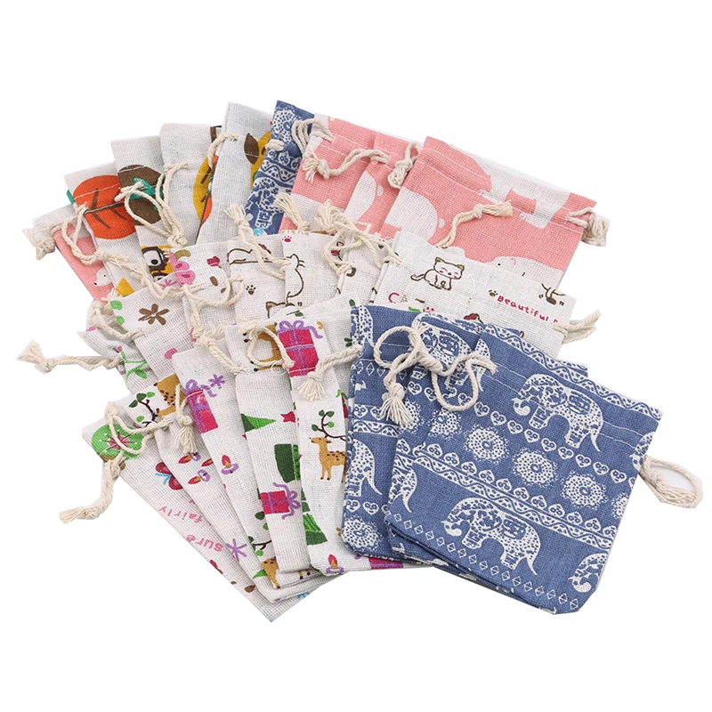 Для рождественской вечеринки милые печенье мешок подарка для конфет закуски