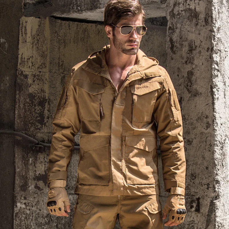 

Осенне-весенняя Мужская ветрозащитная куртка в стиле милитари