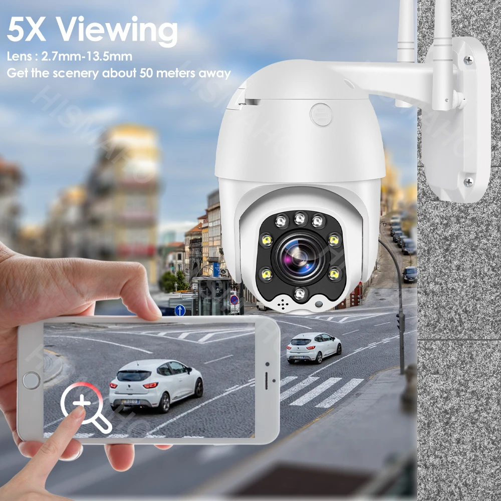 Tuya Wi Fi IP Камера на открытом воздухе 1080P HD CCTV купольная домашнего видеонаблюдения 5X