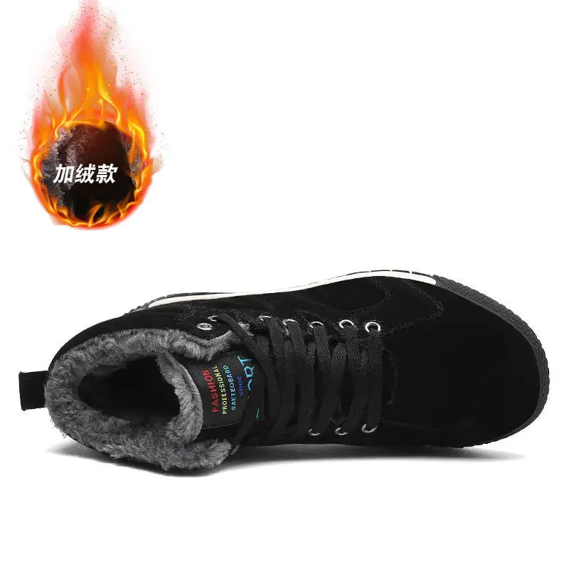 BACKCAMEL/2018 зимняя хлопковая Мужская бархатная обувь флоковые сохраняющие тепло