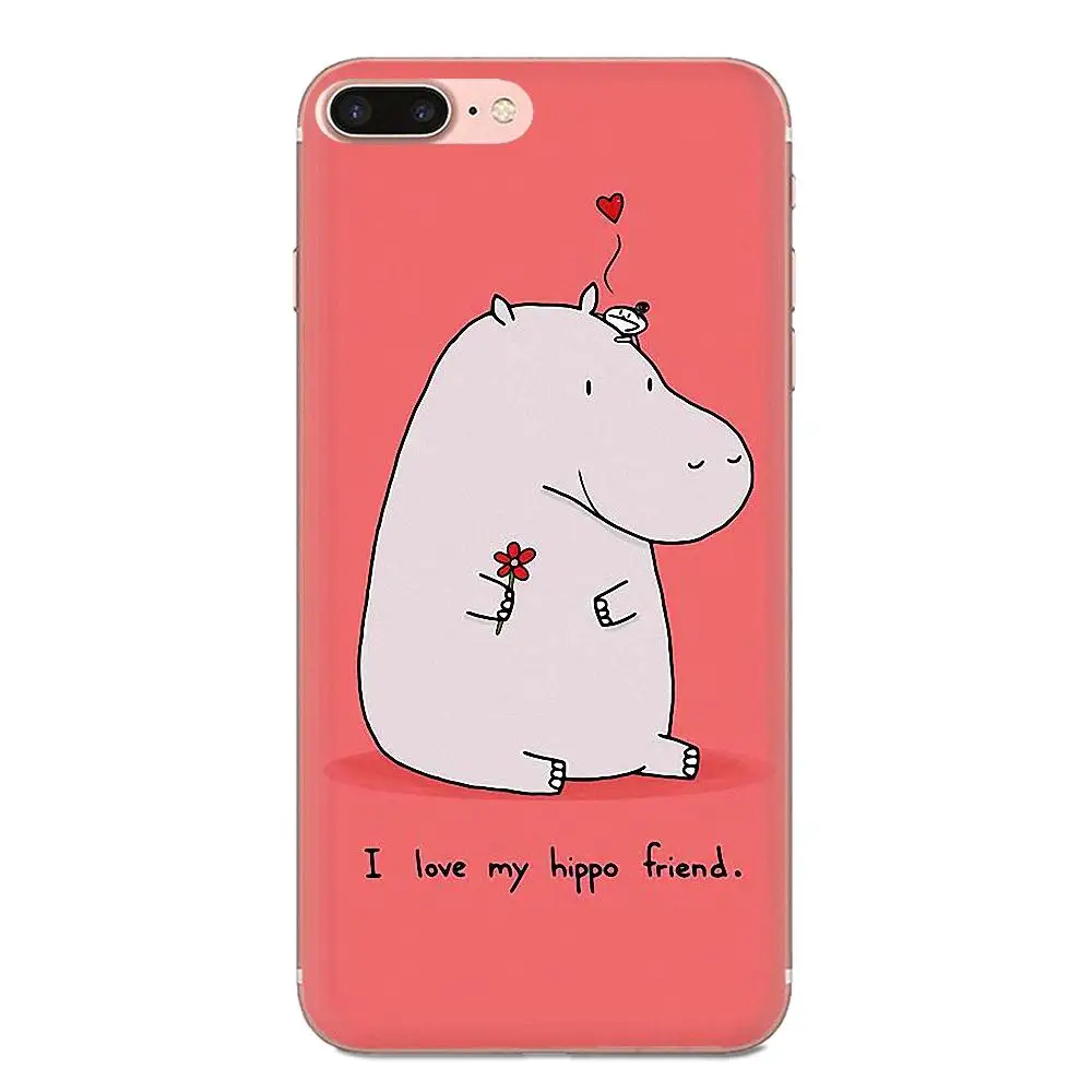 Задняя крышка гибридная Для Xiao mi 3 4 4C 4i 5 5s 5X6 6X8 SE Pro Lite A1 Max x 2 Note Aninal Hippo Cow | Мобильные