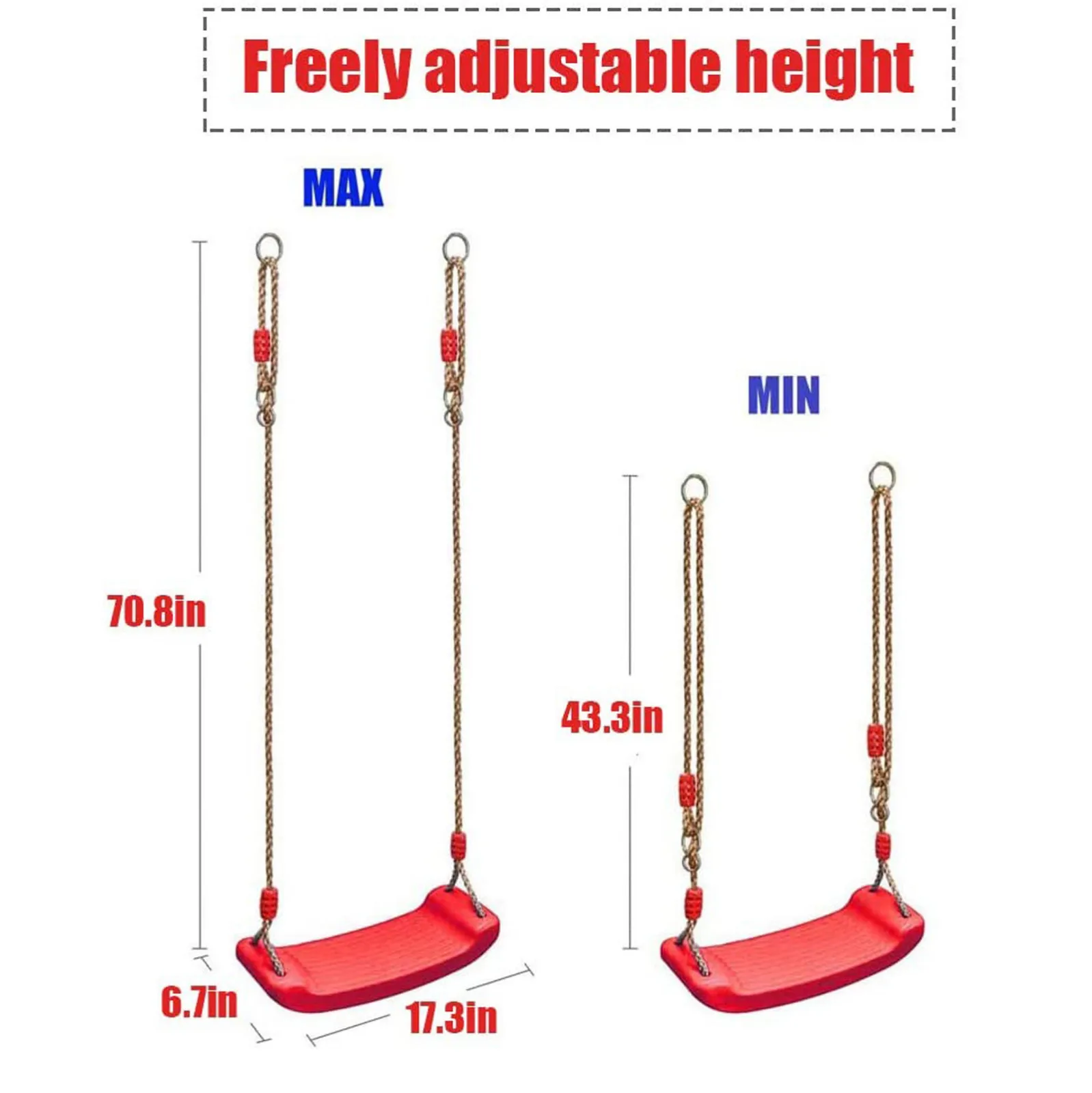 

Children Swing Rope Set Chair Slides Accessories Replacement Rigid Plastic Seat Kids Outdoor Indoor Playground Equipment #GH