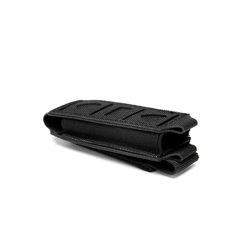 Black Unidad al aire libre Molle tatico solo Rifle Mag bolsa de revista Walkie Talkie bolsas Rifle bolsillo 9 мм cartucho titular de l - Цвет: Black