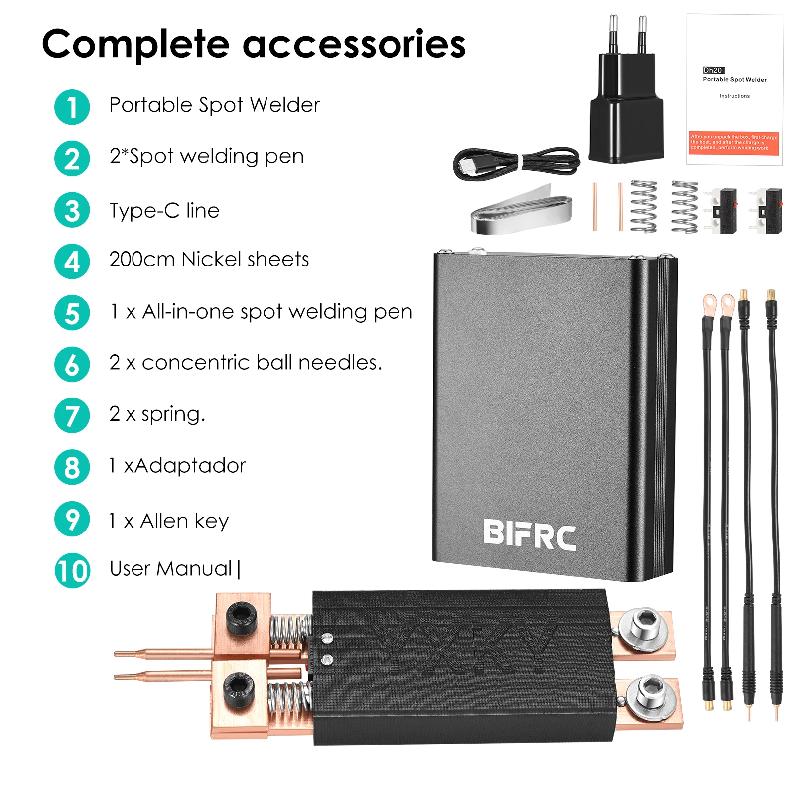 

DIY Mini Spot Welder 9 Gears Adjustable Portable Handheld Spot Welding Machine With Single-handed Welding Pen,Power Adapter