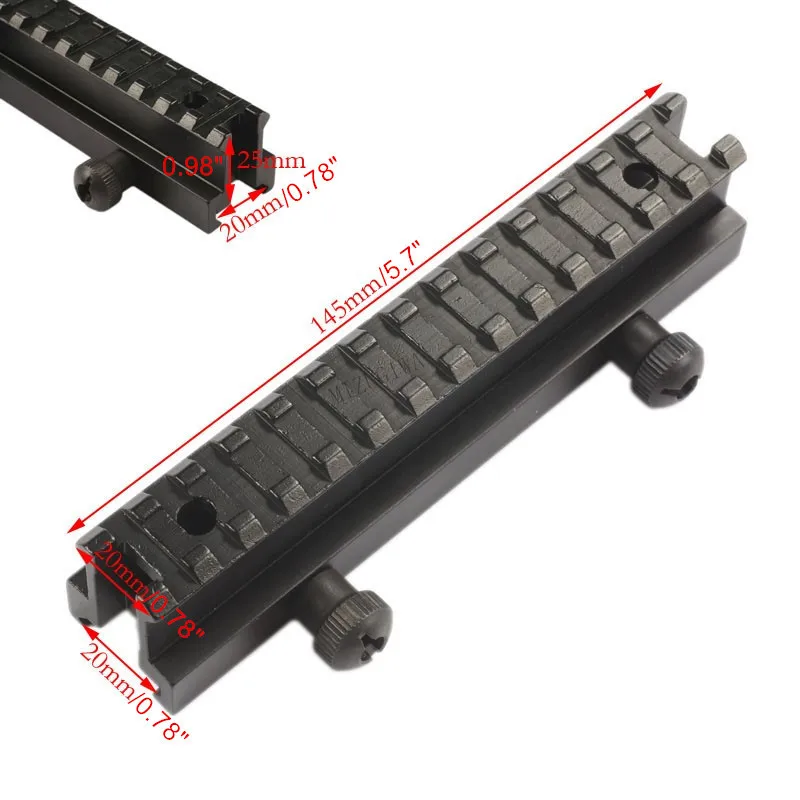 MIZUGIWA AR Riser Mount Weaver Picatinny High Profile See Thru 20 мм с 13 слотами Rail Flat Top Gun|Кронштейны и