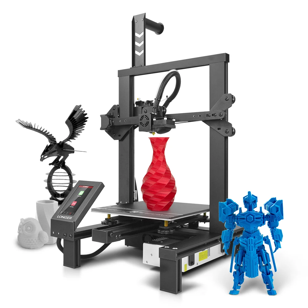 Длинный LK4 Pro 3d принтер с открытым исходным кодом 4," Полноцветный Сенсорный экран полностью металлический Высокоточный Impresora 3D